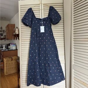 Hill house medium nwt Navy Blue Puff Sleeve Dress